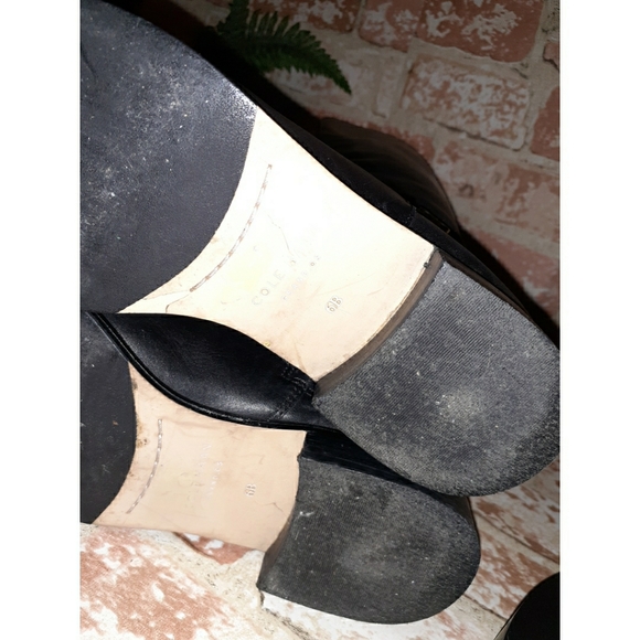 Cole Haan Primrose Black Leather Tall Riding Boots - Picture 12 of 16